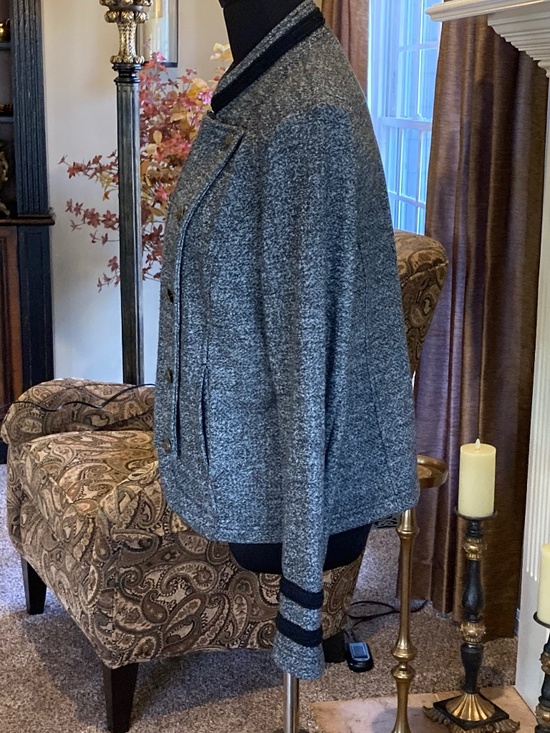 TOMMY HILFIGER Military / Sgt. Pepper Style Jacket Gray and Black Size S/P - Picture 4 of 15